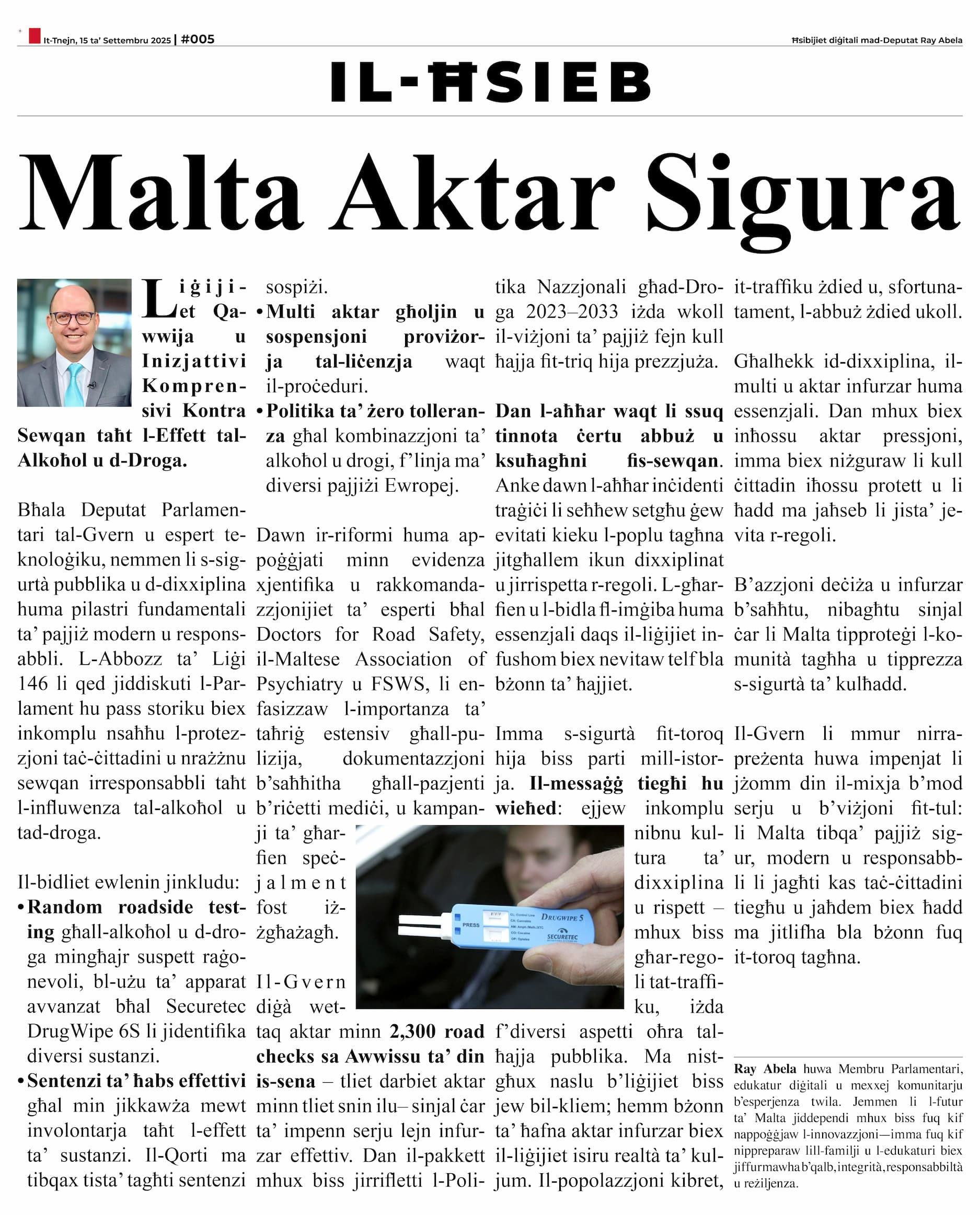 Ray Abela — article excerpt, Il-Ħsieb, September 15, 2025